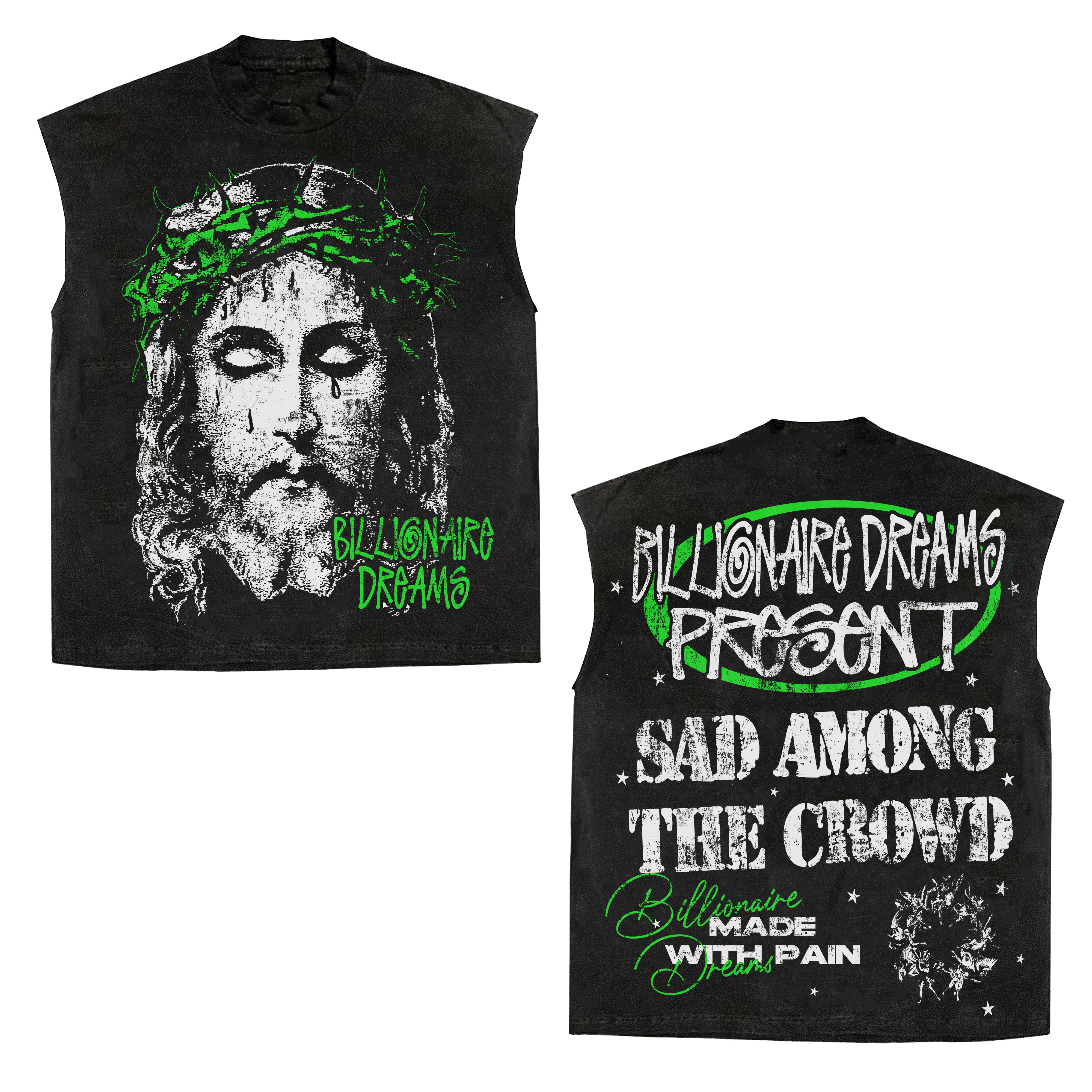 7. SAD AMONG THE CROWD CUT OFF TEE